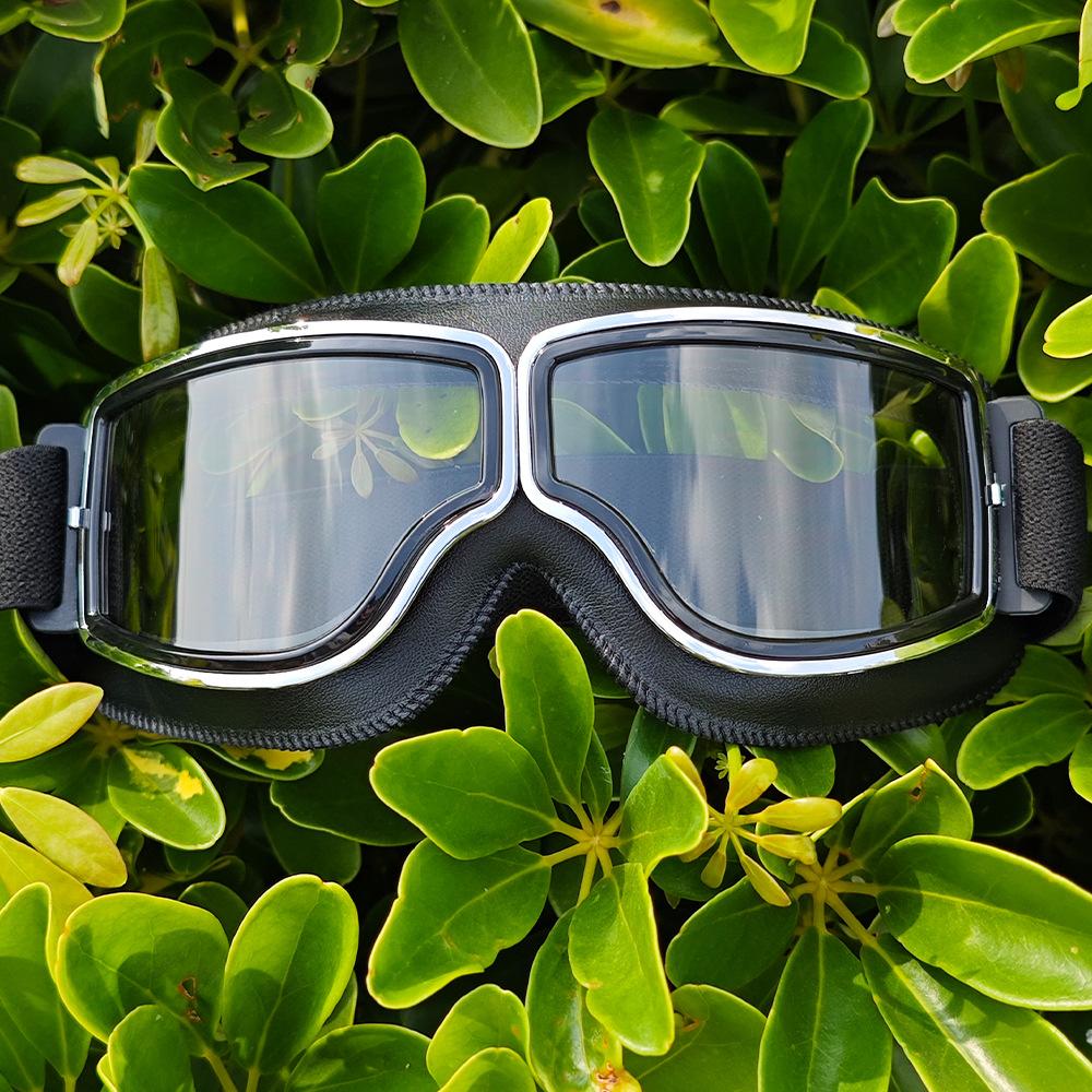 Motorcycle riding goggles, ski goggles, retro helmet goggles, windproof and sandproof eyewear, sports and outdoor eyewear