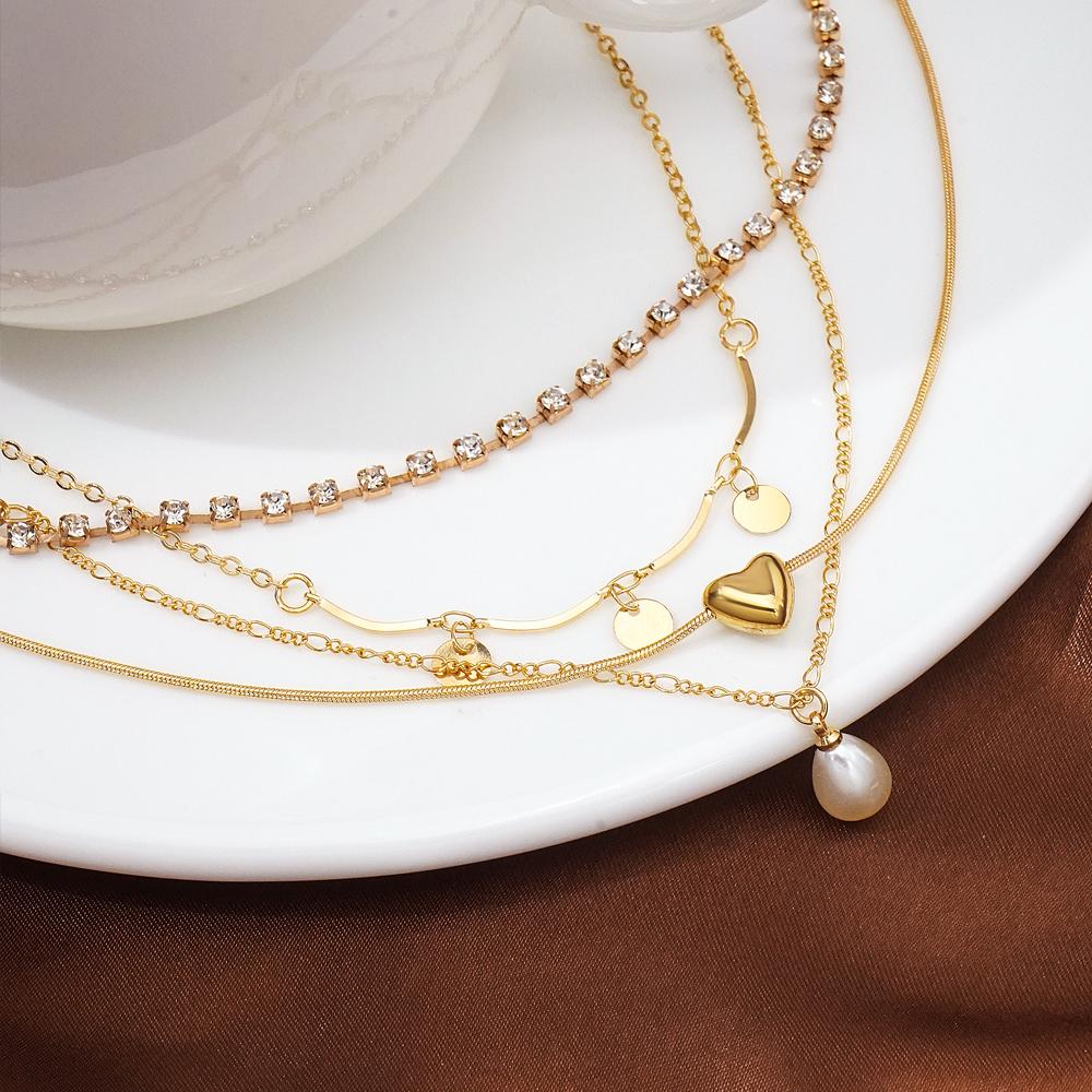 Набор из 4 предметов модных аксессуаров, летние пляжные босоножки, сандалии для женщин, браслет на щиколотке