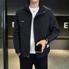 Новая мужская куртка Весна и Осень Повседневная Красивая Куртка со Стойкой Воротником Корейский Стиль Универсальная Простая Рабочая Одежда Модная Куртка Мужская