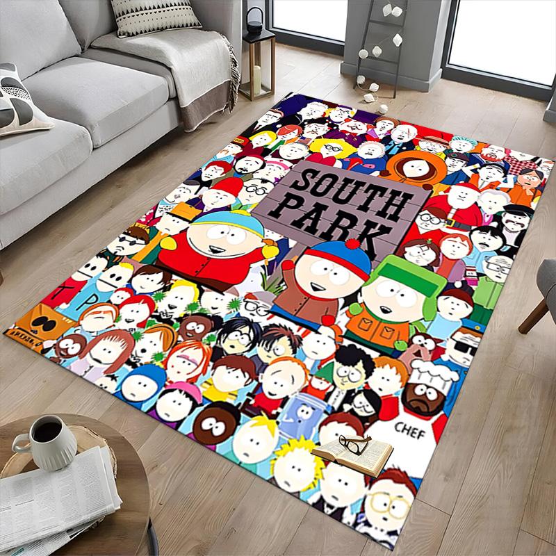 South Park Characters Carpet For Playroom Bedroom Living Room Sofa Home Decorkids Game Area Rug Nonslip Floor Mat