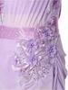 Girls Dance Costume Sleeveless Backless Design Sheer Mesh Overlay Sparkle Rhinestone Asymmetrical Skating Dress