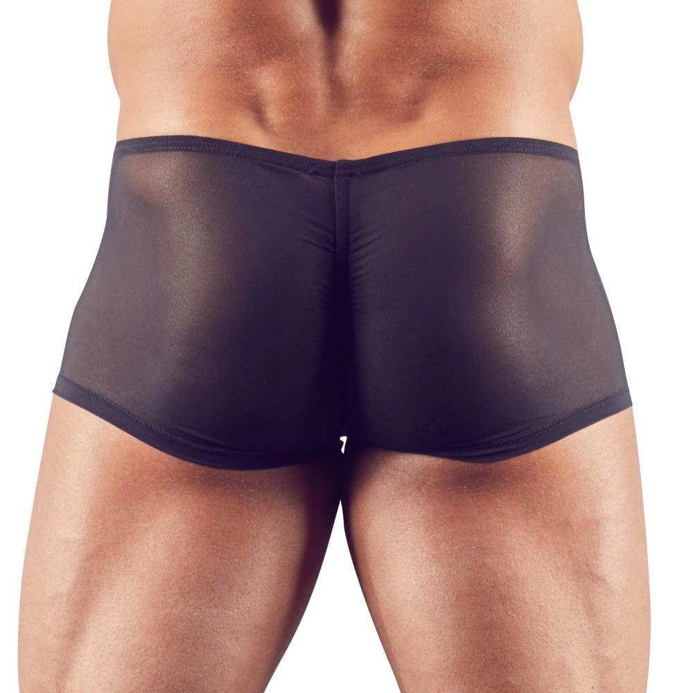 Svenjoyment - Black Semi-Transparent Boxer Shorts with Penis Bulge M