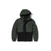 Embroidered Logo Warm Color Block Hooded Cotton Jacket Men Jackets Green A2AEB-W74