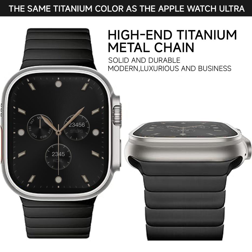 Для Iwatch ultra 3/2 49мм 44 42 45 46мм Магнитный титановый/из нержавеющей стали ремешок для Apple Watch Series 11 10 9 8 7 6 5 4 SE3