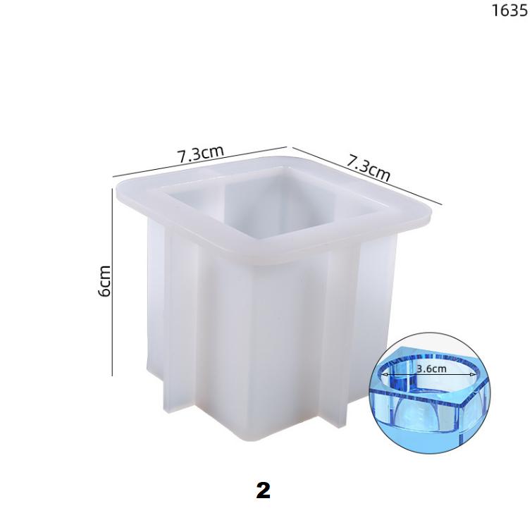 DIY Crystal Epoxy Resin Mold Candle Mold Square Candlestick Swing Table Jewelry Silicone Mold