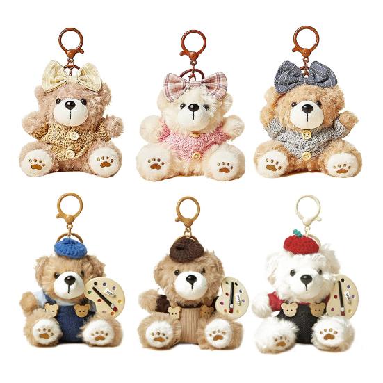 Милый плюшевый брелок-мишка для женщин, мягкая игрушка, подвеска для сумки, для сумок, рюкзаков, кошельков, багажных бирок, аксессуар