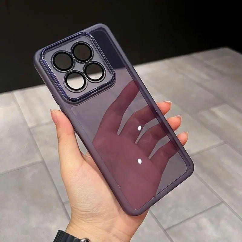 Чехол для Xiaomi 15T Pro Новая модель со встроенной плёнкой для объектива, усовершенствованный противоударный чехол из мягкого ТПУ для Xiaomi15T, ударопрочный чехол