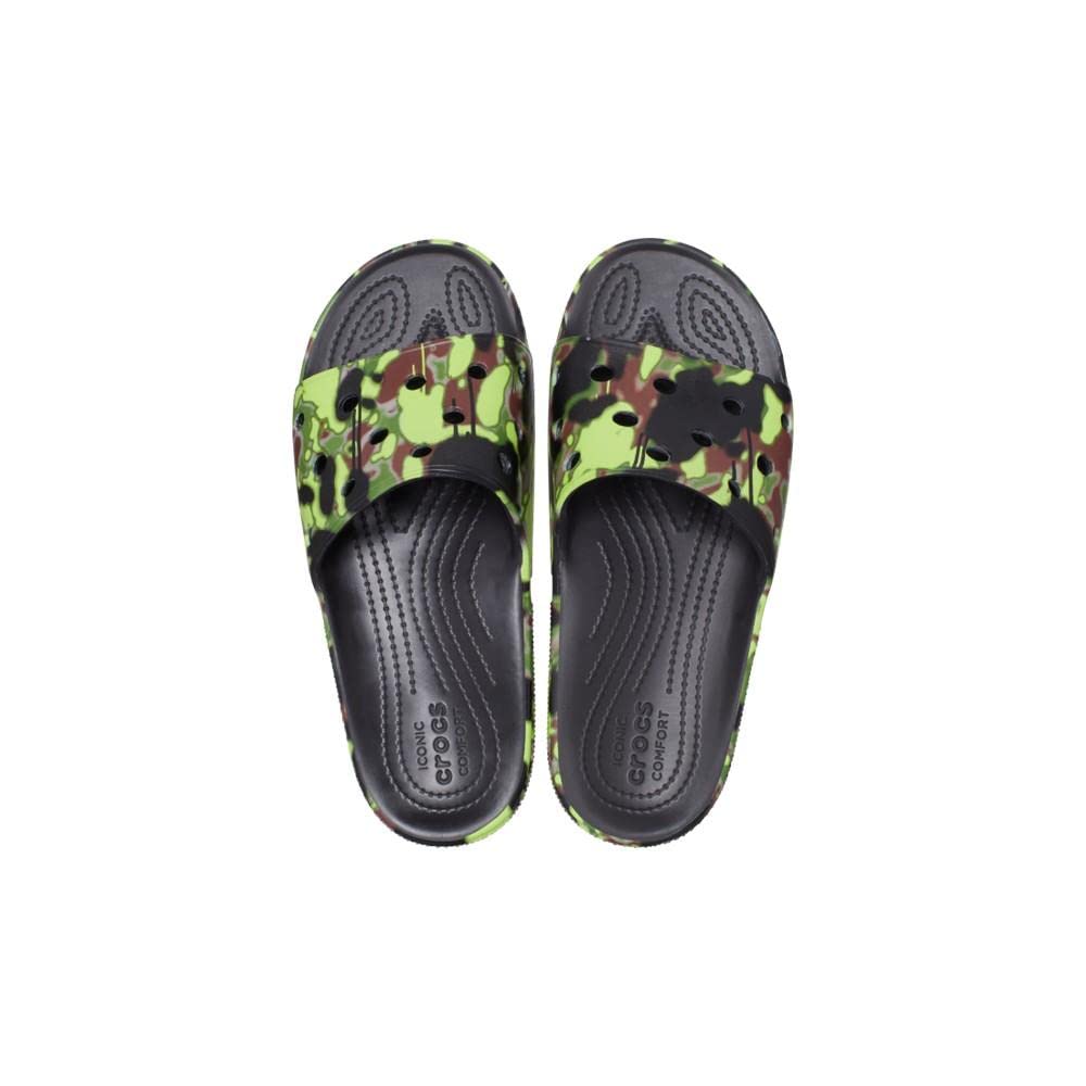 Crocs Классические шлепанцы с камуфляжным принтом Spray 208252 Черный M8W10 (26см)