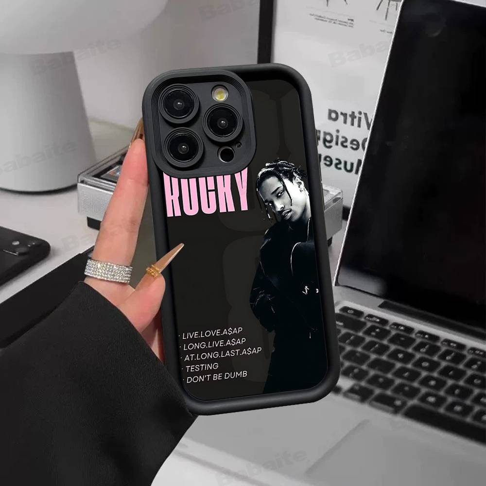 Хип-хоп рэпер Asap-Rocky Для IPhone 17 Pro Max 16 15 14 13 12 11 Plus Черный Мягкий Чехол для Телефона