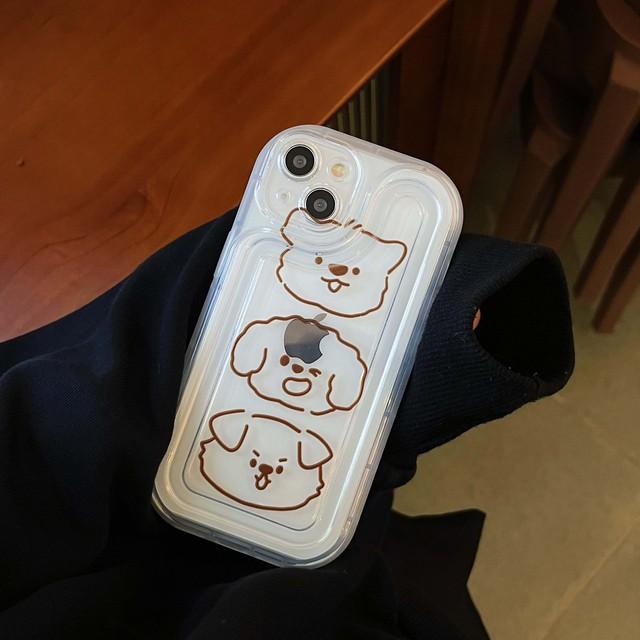 Чехол для телефона Ins с рисунком собаки для Iphone 13 12 Pro Max 14 Promax 11, мягкий силиконовый чехол с милым медведем, хорошим другом, милая задняя крышка, чехол