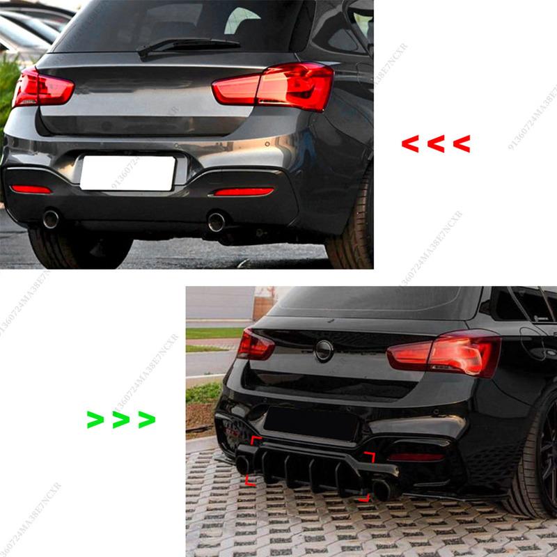 DF Style Rear Diffuser Bumper Lip For BMW 1 Series F20 F21 2015-2019 Deflector Tuning Accessories Spoiler