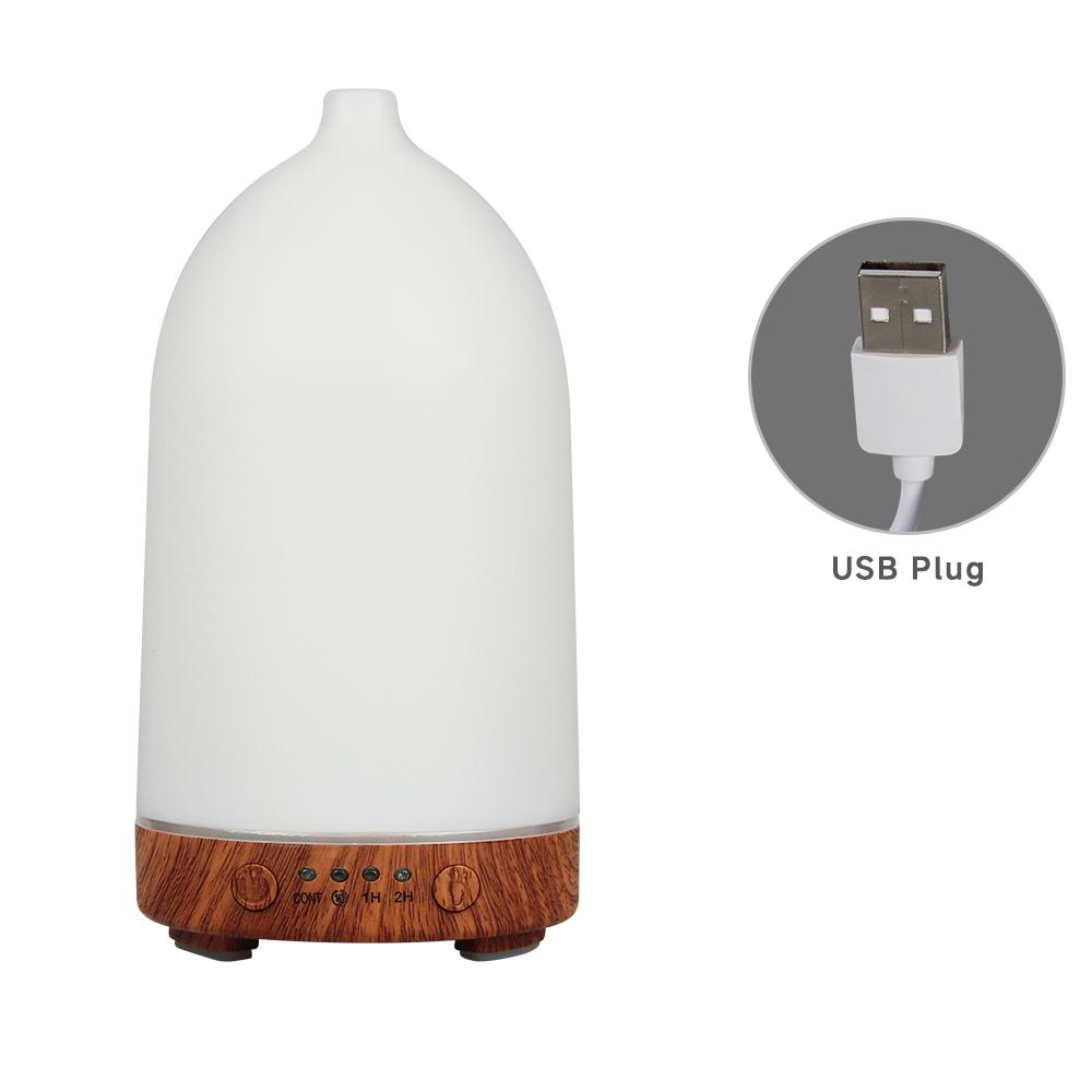 USB Аромадиффузор 100 мл Настольный Ультразвуковой Увлажнитель Воздуха с Цветной Ночной Подсветкой, Функцией Таймера, Тихий для Дома, Офиса