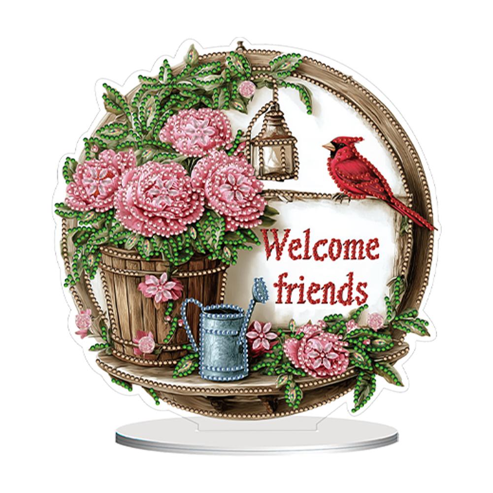 Наборы для алмазной живописи 2D с плоской печатью, сделай сам, настольные, с бриллиантами, наборы для украшений, набор для настольных украшений для дома, офиса, настольного декора