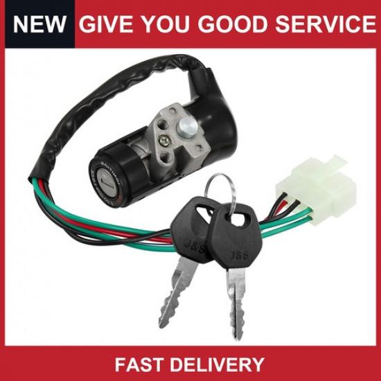 Pack of 1 For GY6 125 Motorcycle Scooter Security 5 Wires Ignition Switch Lock