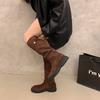 Long Boots Retro Knight Boots But Knee Mid-heel Thin Boots Thick Heel Long Boots Spring and Autumn New Versatile Single Boots
