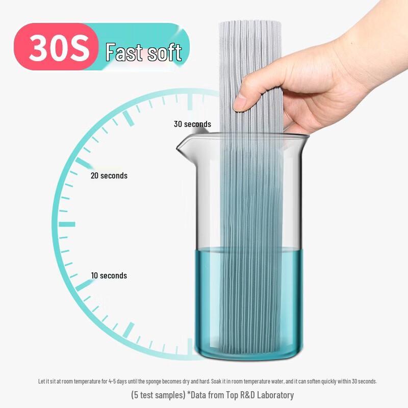 Miaojie Foldable PVA Sponge Mop with 2 Mop Heads