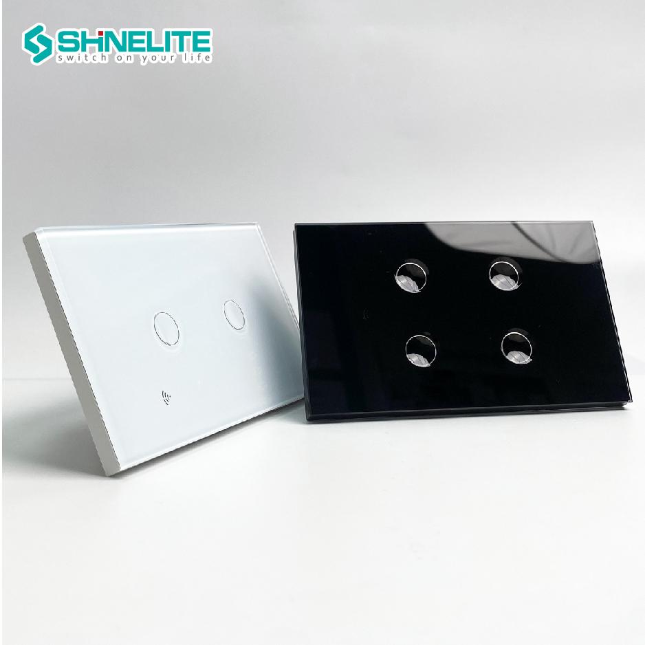 Hot Selling and High Quality Recessed Button Glass Panel Tuya 1/2/3/4 Gang Wifi Zigbee Wall Smart Touch Switch
