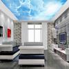 Custom 3D Photo Wallpaper Blue Sky White Clouds Ceiling Wall Murals For Living Room Bedroom Home Decoration Ceiling Wall Paper