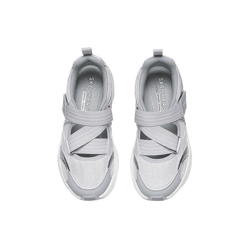 Skechers Женские туфли Мэри Джейн на низком каблуке Shadow Серые Толстая подошва Стильные Удобные Универсальные 177387-GRY
