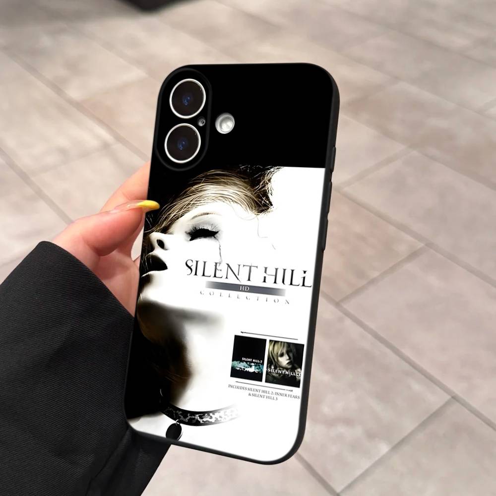 Чехол для телефона Horror Games S-Silent H-Hill для IPhone 17 16 15 14 13 12 11 Pro Max Plus Mini Силиконовый Черный Чехол