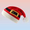 Red Knitted Christmas Hat Dress Up Santa Claus Cap Women Men Knit Christmas Beanie  Outdoor
