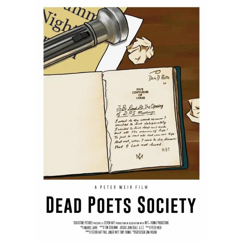 Фильм Общество мёртвых поэтов Холст Картина Художественное произведение Причудливая Стена для Кофейни Бара