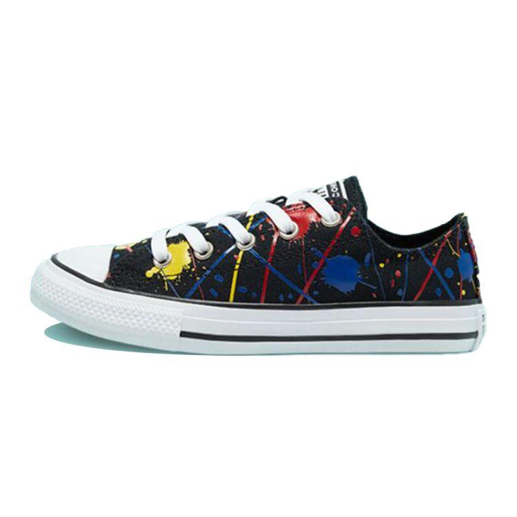 Converse Chuck Taylor All Star Модные Удобные Низкие Кеды из Канваса Детские Кроссовки Черный Желтый Разноцветный 671908C