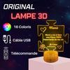 Lampe de chevet 3D LED - Mamie - Message d'Amour - 16 Couleurs - Télécommande - Tactile