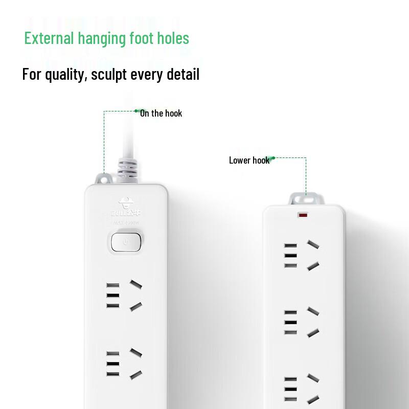 BULL GN-212 3-Outlet Power Strip with Master Switch