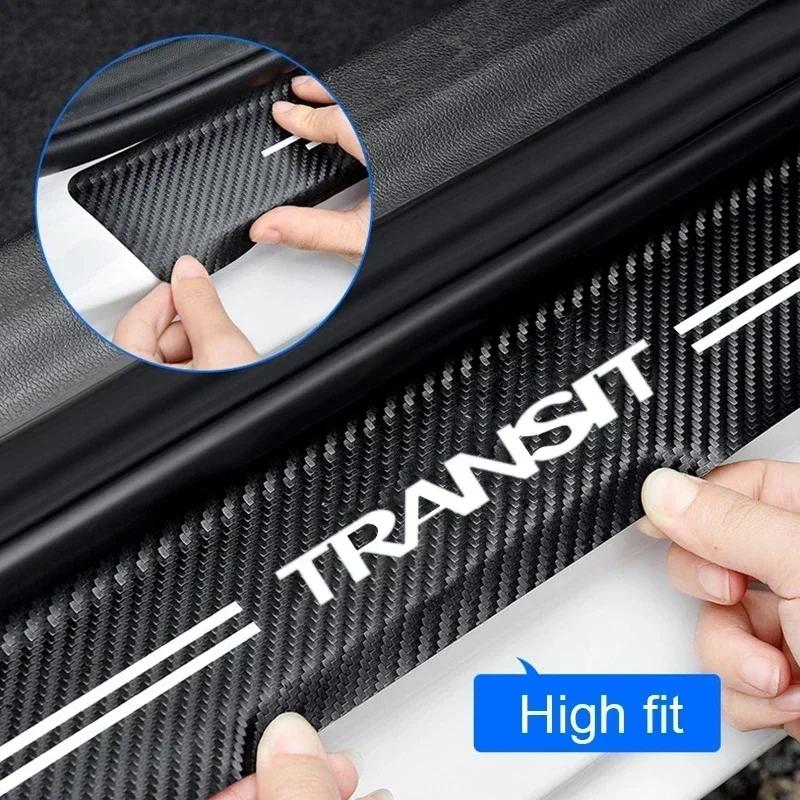 Luminous Car Door Threshold Anti Kick Protector Stickers Anti Scratch Trunk Guard Strip For Ford TRANSIT Car Interior Accessorry