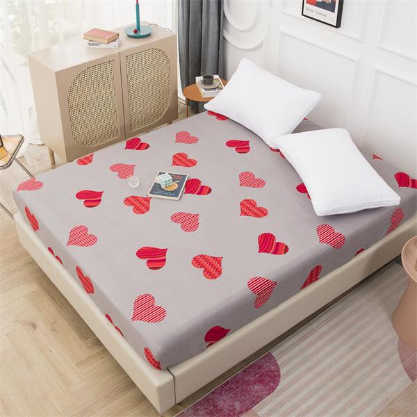 Super Waterproof Bedding Fitted Sheet Printing Mattress Protector Cover Non-slip Bed Linens with Elastic Band Breathable Mattress Protector