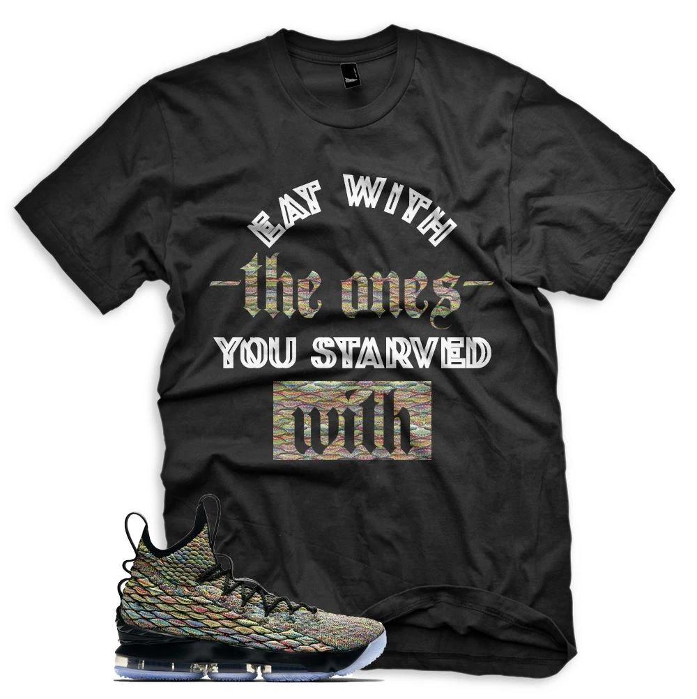 New BLACK STARVED WITH T Shirt for N Lebron 15 Four horsemen Fruity Pebbles