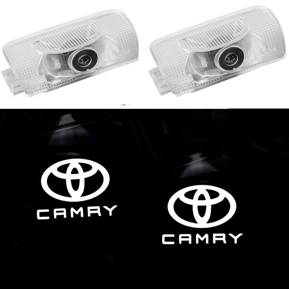 Yaoperfor Лампа двери автомобиля, Лампа-шторка, Логотип, Приветственная подсветка двери, Подсветка салона для Toyota