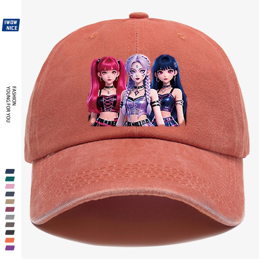 D Flat pc KPOP Group Flat Print Baseball Cap Trendy Idol Pattern SlimFit Suitable for Daily Commute Parties Street Fa