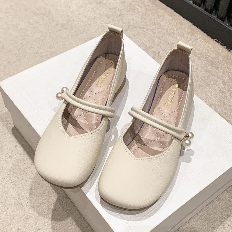Плоские туфли-лодочки женские 2025 новая летняя обувь туфли бабушки с юбками мягкая подошва жемчуг для беременных женщин туфли Мэри Джейн