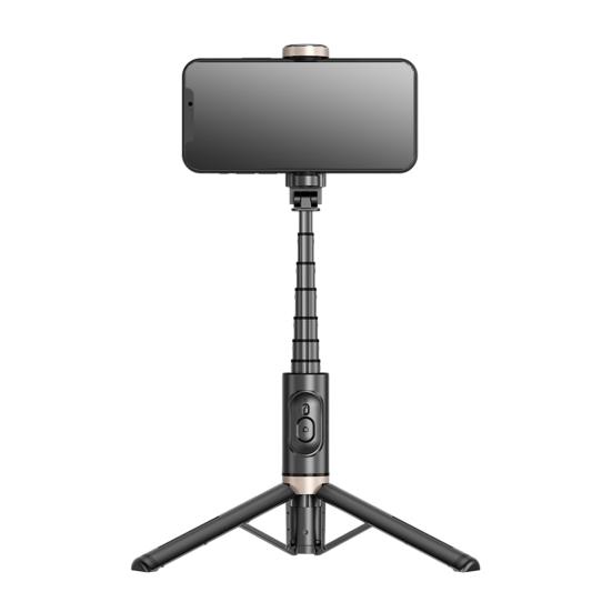 Выдвижной штатив для селфи-палки с беспроводной кнопкой спуска затвора, компактный дизайн, портативный, универсальная подставка для мобильного телефона, селфи-палка