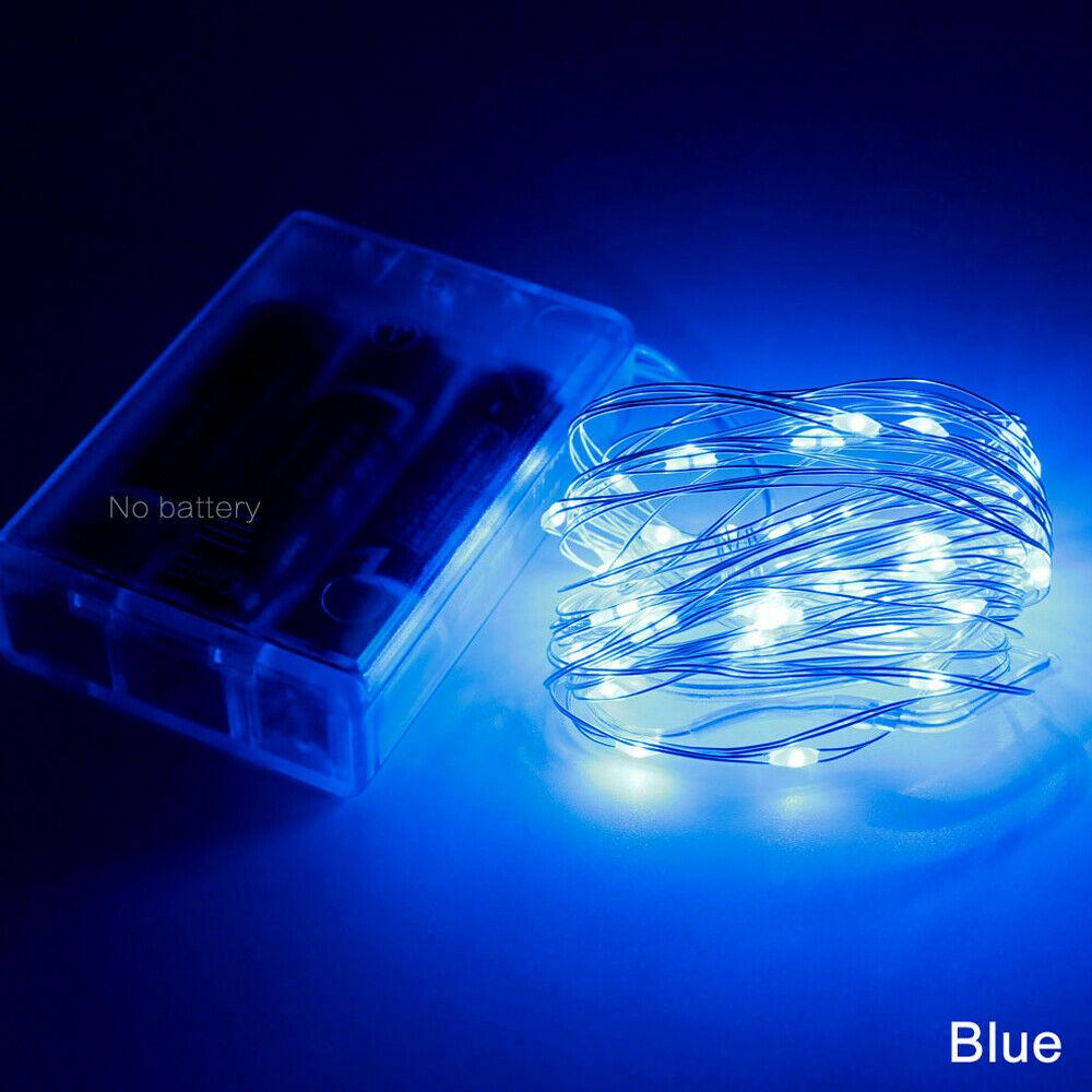 1м - 10м Светодиодная гирлянда 9 цветов Сказочные огни 10-100 светодиодов Медная проволока Питание от батареек для свадебного рождественского украшения вечеринки Праздничная лампа