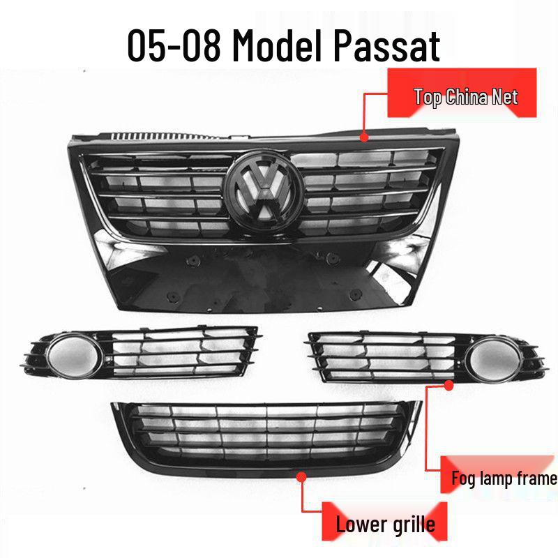 06-08 Lingyu Black Warrior Modified Front Grille for Passat