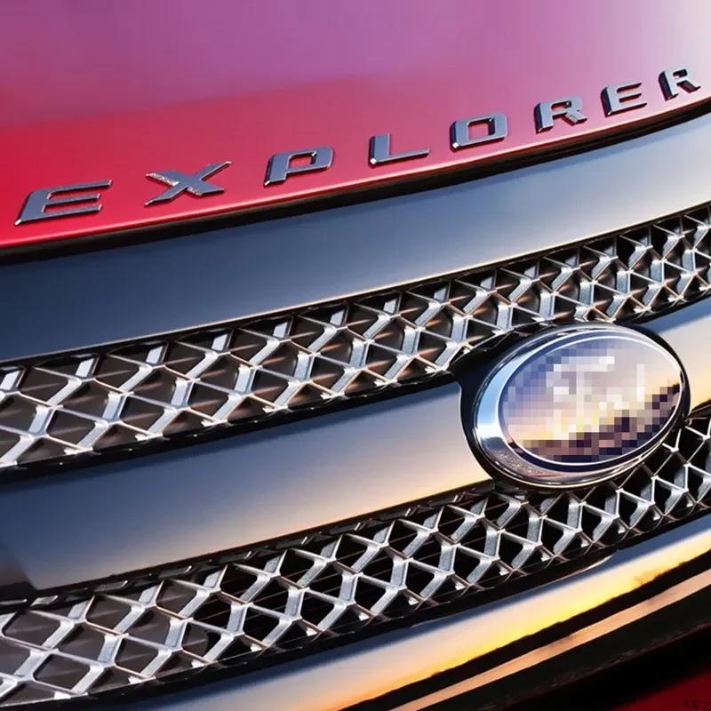 3D ABS EXPLORER Letters Car Front Hood Bonnet Emblem Badge Sticker for Ford Explorer 2011-2019 Car Styling Accessories