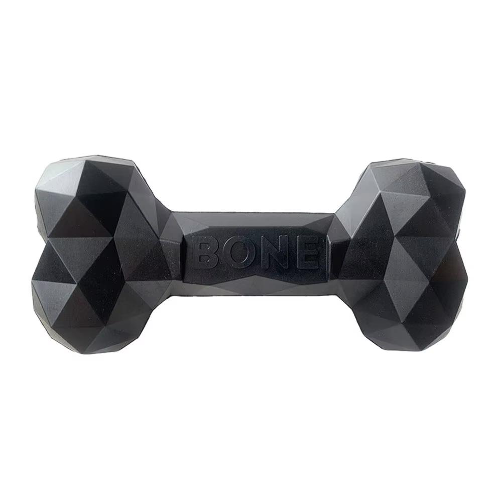 Bite Training Eco-Friendly Rubber Chewing Resistance and Durability Bone Shape Design Multi-functional Pet Dog Chew Toy