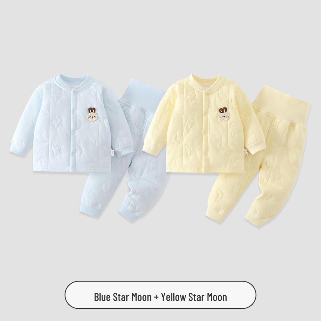 Джинци Квилтед Детский Комплект - Осень/Зима Теплая Раздельная Одежда и Нижнее Белье