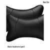 All-Season Genuine Leather Car Headrests & Lumbar Support Pillows