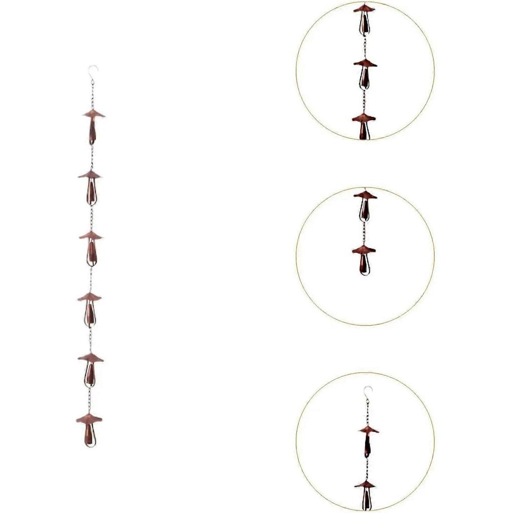 Rain Chain Rain Chain Mushroom Bell Design Replace for Gutter Water Catcher Decorative for Lawn Backyard Gazebos Garden Outside
