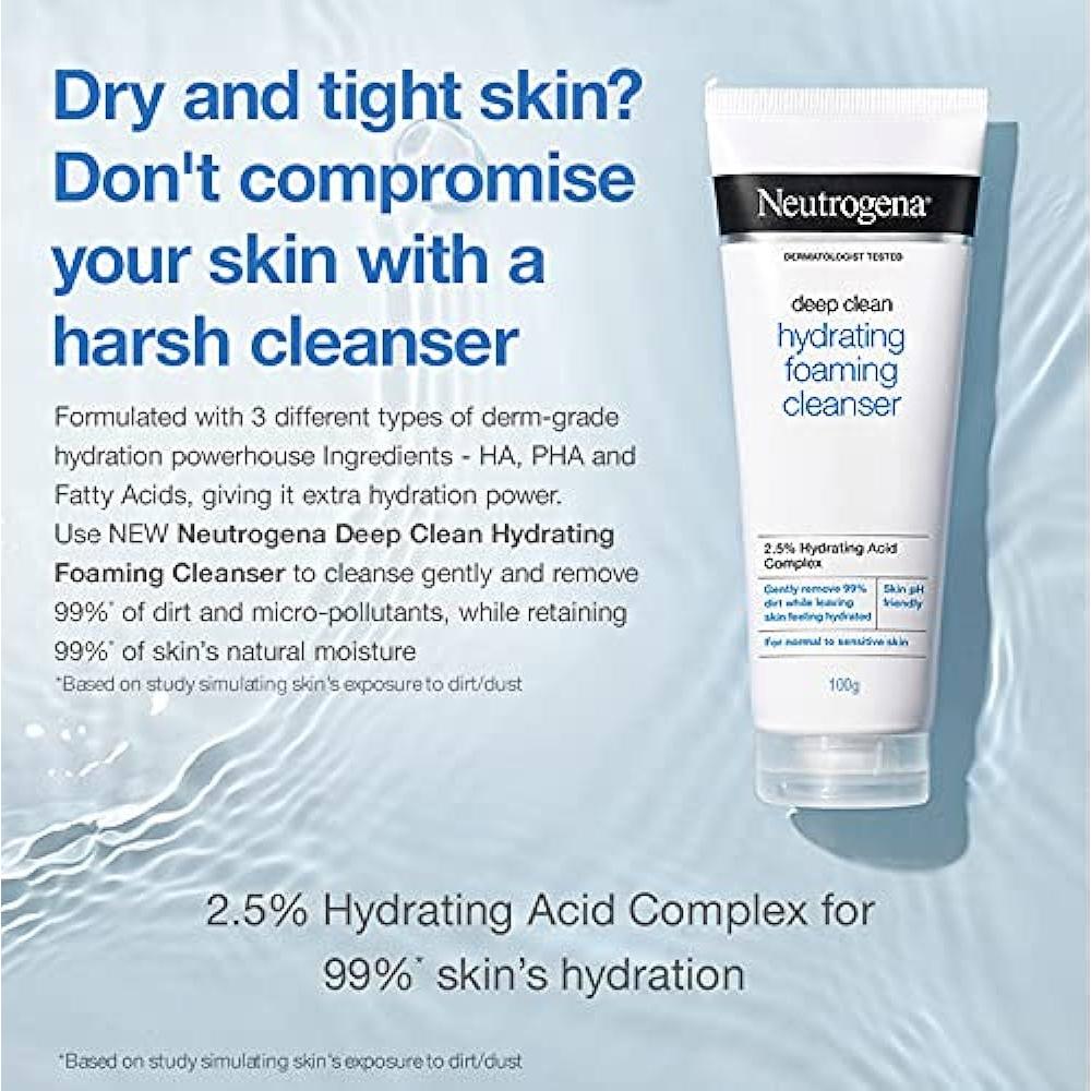 Neutrogena Глубоко очищающее увлажняющее пенящееся средство 175 мл
