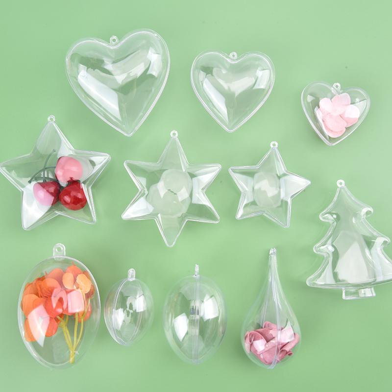 Прозрачный пластиковый шар. Прозрачные пластиковые шары для рукоделия, безделушки для рождественского декора.