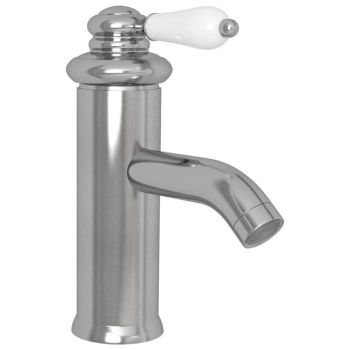 Robinet de lavabo de salle de bain - VIDAXL - Argenté - Design classique et fonctionnalité moderne
