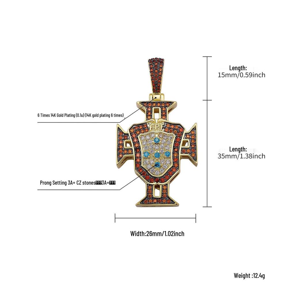 Кулон в виде эмблемы европейского и американского хип-хоп футбольного клуба с красочными масляными каплями — памятная медаль болельщика.