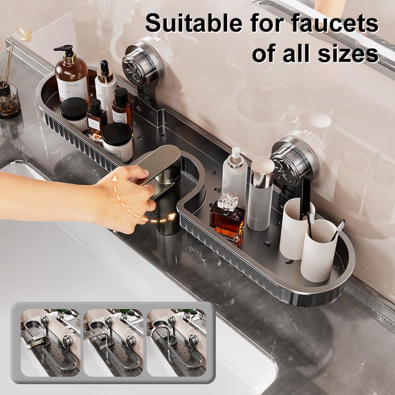 1 шт. Бытовая полка для раковины на присоске без сверления, настенный органайзер для слива под краном, универсальные модели кранов