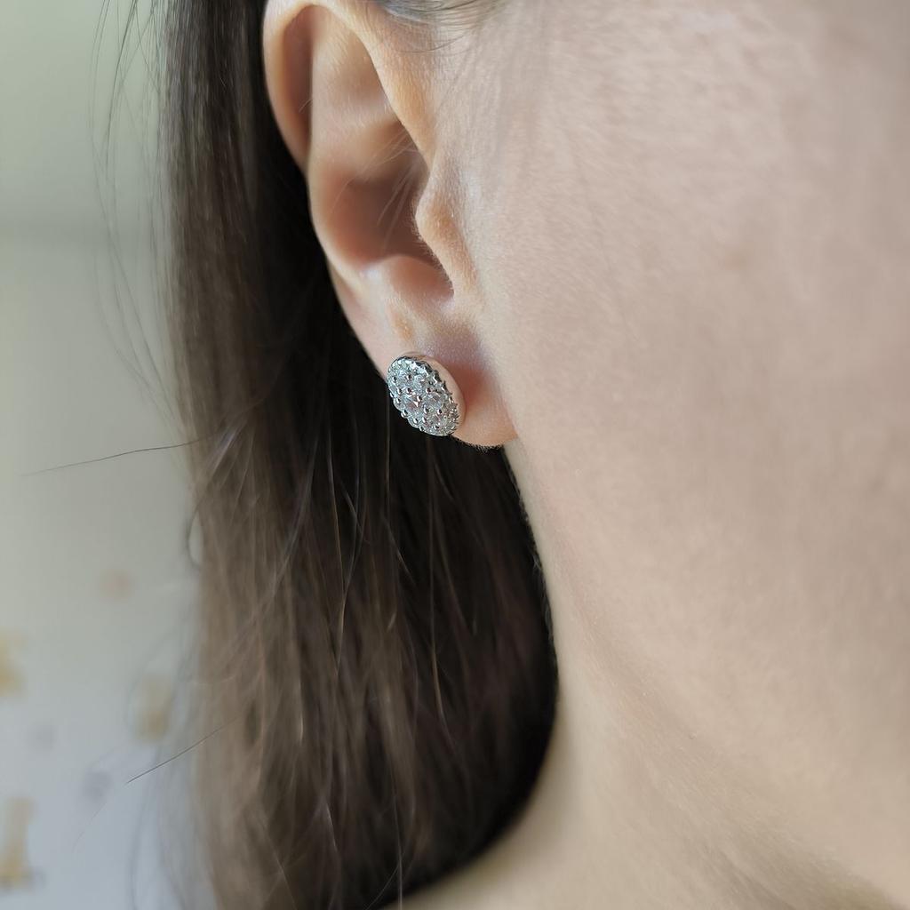 Серебряные серьги с фианитами (2192824)