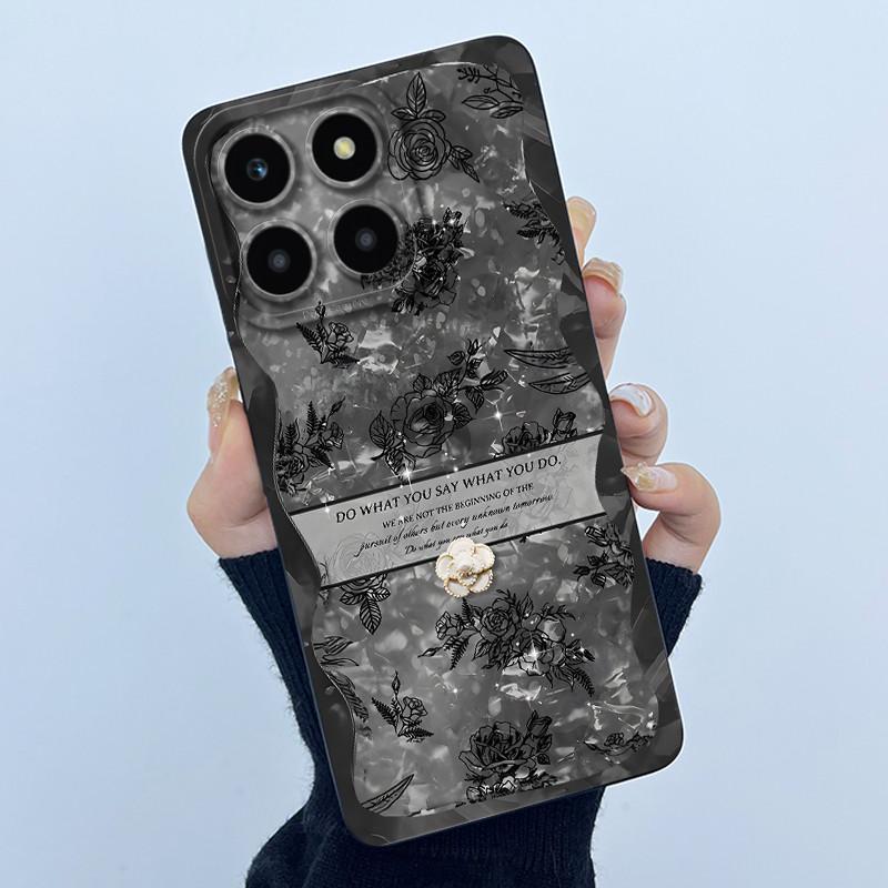 Чехол для Honor X6a X6b X6c X6 X6s Простота цветок Мягкий силиконовый чехол Для HonorX6a X 6B X6 b Оболочка Защита камеры телефона Funda